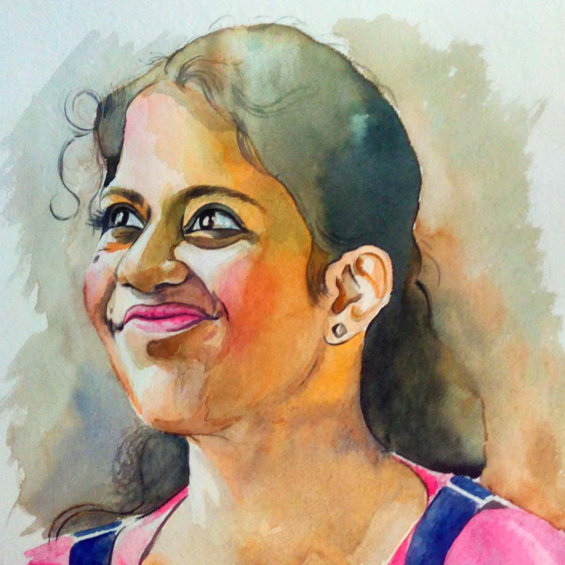 Water color portrait-Graphic Designing Services